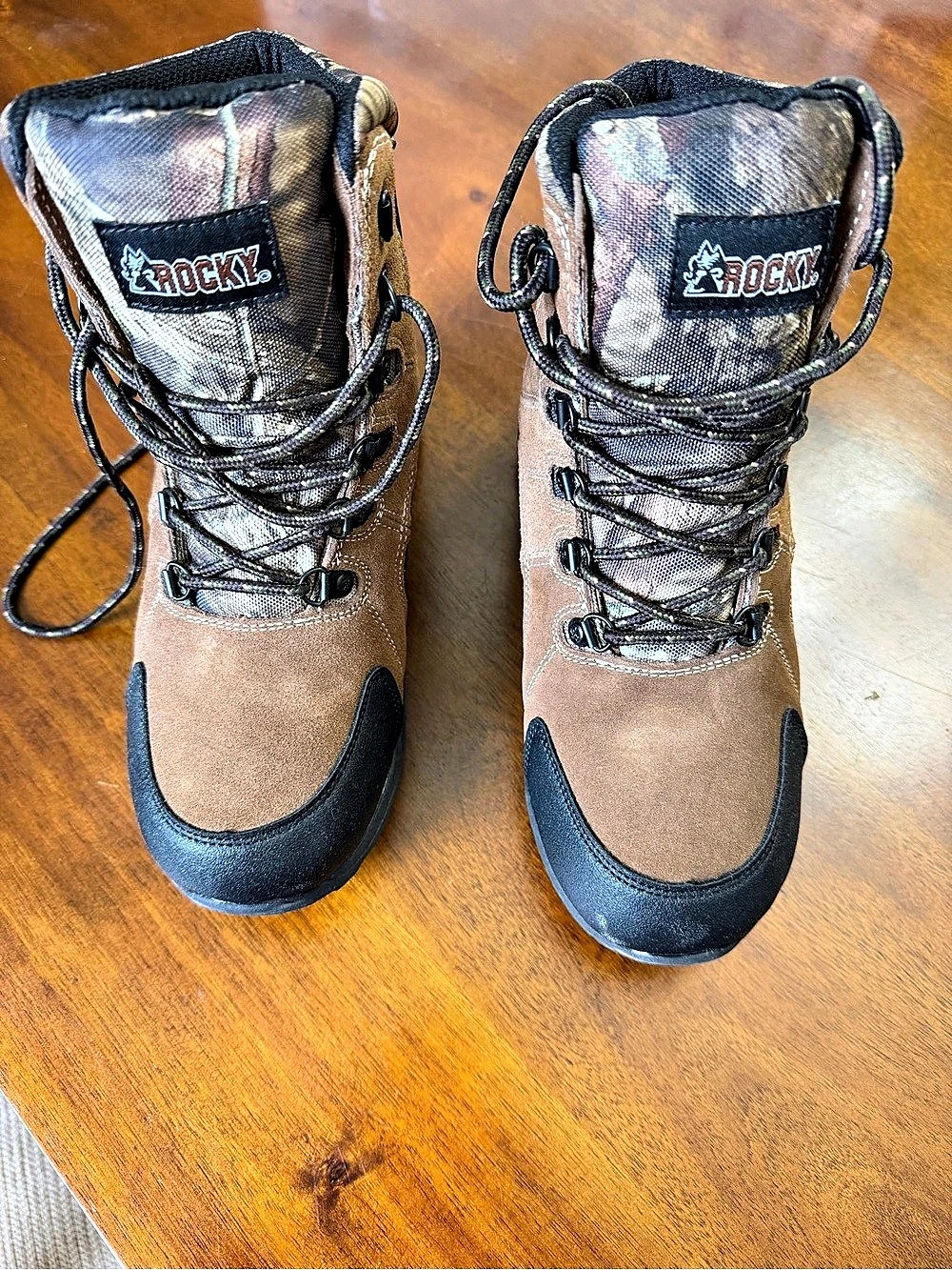 Rocky Kids' Waterproof 800G Insulated Hunting Boots Insulated Camo Boots Brown